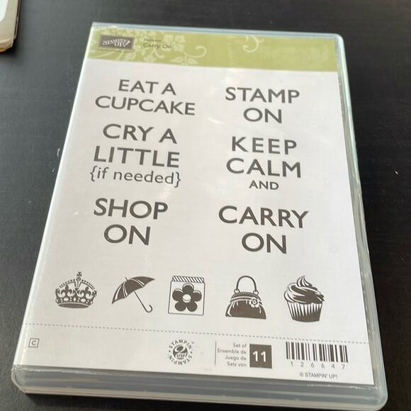 Stampin Up Hostess Carry On Rubber Set no blocks - Picture 1 of 4